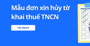 Công Văn Xin Hủy Tờ Khai Thuế TNCN