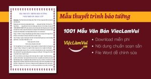 Mẫu Bài Thuyết Trình Báo Tường