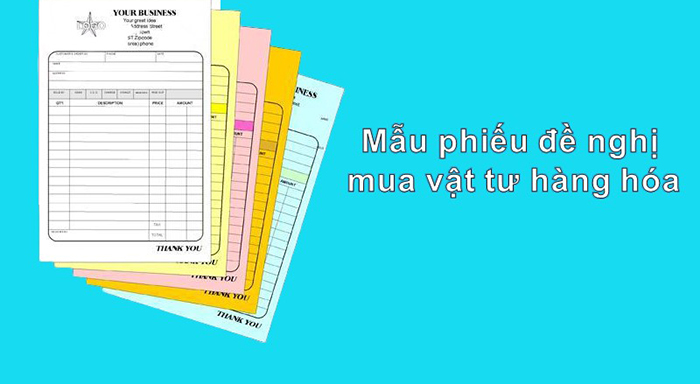 MẪU ĐƠN ĐỀ XUẤT MUA HÀNG HÓA