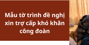 Mẫu Đơn Xin Trợ Cấp Khó Khăn Của Công Đoàn