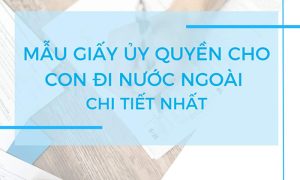 Mẫu Giấy Ủy Quyền Đưa Trẻ Em Đi Nước Ngoài